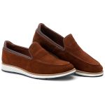 Sapato Masculino Elite Couro Premium Camurça Castor