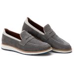 Sapato Masculino Casual Premium Camurça Grafite