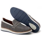 Sapato Masculino Casual Premium Camurça Grafite