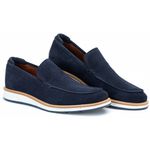 Loafer Elite Couro Premium Camurça Marinho