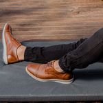 Loafer Elite Couro Premium Comfort Castor