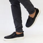 5514 Sapato Masculino Em Couro Slip On Milano Preto