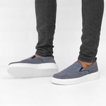 5511 Sapato Slip On Milano Camurça Azul Claro