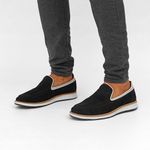Sapato Masculino Elite Couro Premium Camurça Marinho