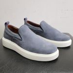 5511 Sapato Slip On Milano Camurça Azul Claro