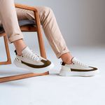 30035 FLOATER OFF WHITE NOBUCK MILITAR SELARIA OFF WHITE DIAMANTE BRANCO HOLLYWOOD GELO