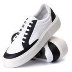 Sapato Casual Masculino Everest Branco e Preto