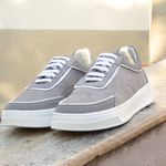 Tenis Masculino Confort Rio SELARIA CINZA/CAMURÇA CINZA/FLY BRANCO