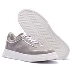Tenis Masculino Confort Rio SELARIA CINZA/CAMURÇA CINZA/FLY BRANCO