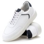 Sapato Masculino Casual Milão Comfot Branco Marinho 