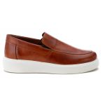 Slip On Masculino Em Couro Milão Castor