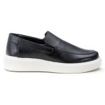 Slip On Masculino Em Couro Milão Preto