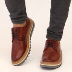 Sapato Masculino Derby Tratorado Trice Castor 