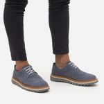 Sapato Masculino Tratorado Dubay Em Couro Azul