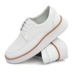 Sapato Masculino Casual De Couro Alaska Branco