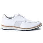 Sapato Loafer Elite Couro Premium Branco Chelsea