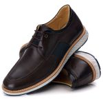 Sapato Loafer Elite Couro Premium Café Chelsea 