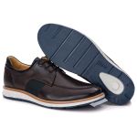 Sapato Loafer Elite Couro Premium Café Chelsea 