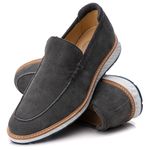 Loafer Elite Couro Premium Camurça Grafite