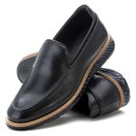 Sapato Masculino Elite Couro Premium Comfort All Black 