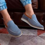 Sapato Masculino Elite Couro Premium Azul