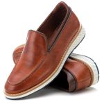 Sapato Masculino Elite Couro Premium Comfort Castor