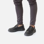 Sapato De Couro Casual Bangkok Preto 