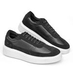 Tenis Masculino Fly Preto Nobuck Preto Milan Gelo