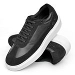 Tenis Masculino Fly Preto Nobuck Preto Milan Gelo
