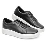 Tenis Masculino Confort Preto Sola Milan Branco