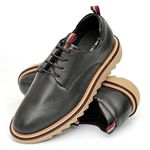 Sapato Masculino Derby Tratorado Preto Los Angeles