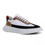 Tenis Masculino Branco Taupe Preto Sola Hollywood Gelo