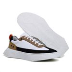 Tenis Masculino Branco Taupe Preto Sola Hollywood Gelo