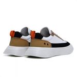 Tenis Masculino Branco Taupe Preto Sola Hollywood Gelo