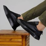 Tenis Masculino Confort Preto Nobuck Preto Hollywood Preto