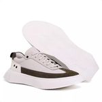 Tenis Masculino Fly Bege Nobuck Militar Selaria Bege Sola Hollywood Gelo