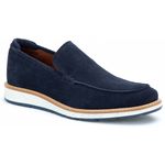 Loafer Elite Couro Premium Camurça Marinho