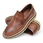 Sapato Masculino Loafer Tratorado Mouro 