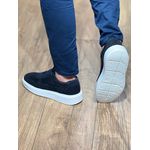 Tenis Masculino Fly Preto Nobuck Preto Milan Gelo
