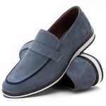 Loafer Elite Couro Premium Azul Andorra