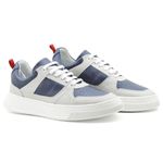 Tenis Masculino Confort OffWhite Fly Marinho Rio Gelo