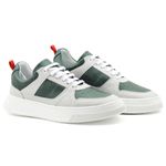 Tenis Masculino Confort OffWhite Fly Verde Rio Gelo