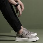  Tenis Casual Selaria Cinza Nobuck Selaria Preto Yokohama Branco 28502