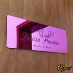 Placa Sinalização Acrílico Espelhado