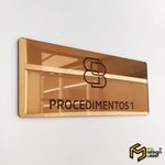 Placa Sinalização Acrílico Espelhado
