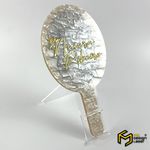 Espelho de Mão Marmorizado com Suporte