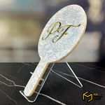 Espelho de Mão Marmorizado com Suporte
