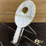 Espelho de Mão Marmorizado com Suporte