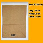 SACO KRAFT TAMANHO M 22X30X12CM C100 (UN)