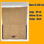 SACO KRAFT TAMANHO G 26X32X16CM C100 (UN)